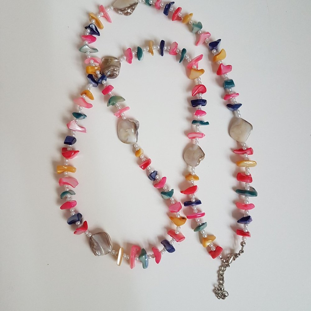 Multicolored Shell Necklace - Picture 1 of 3